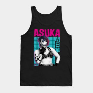 Asuka Kanji Neon Distressed Portrait Tank Top